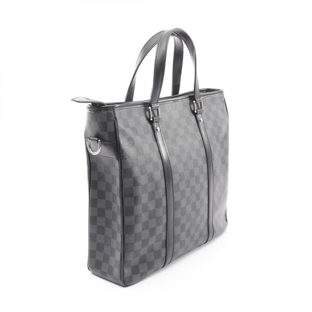 Louis Vuitton Graphite NM Tote Leather Tadao Bag Damier Black Canvas - Picture 1 of 9